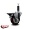 Service Caster 3.5'' Maroon Poly Swivel 1'' Expanding Stem Caster with Brake SCC-EX20S3514-PPUB-MRN-PLB-1 - alternate 4
